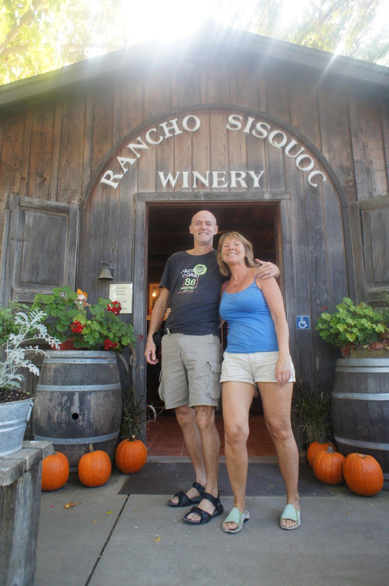 Helen og Aksel ved Rancho Sisquoc Winery